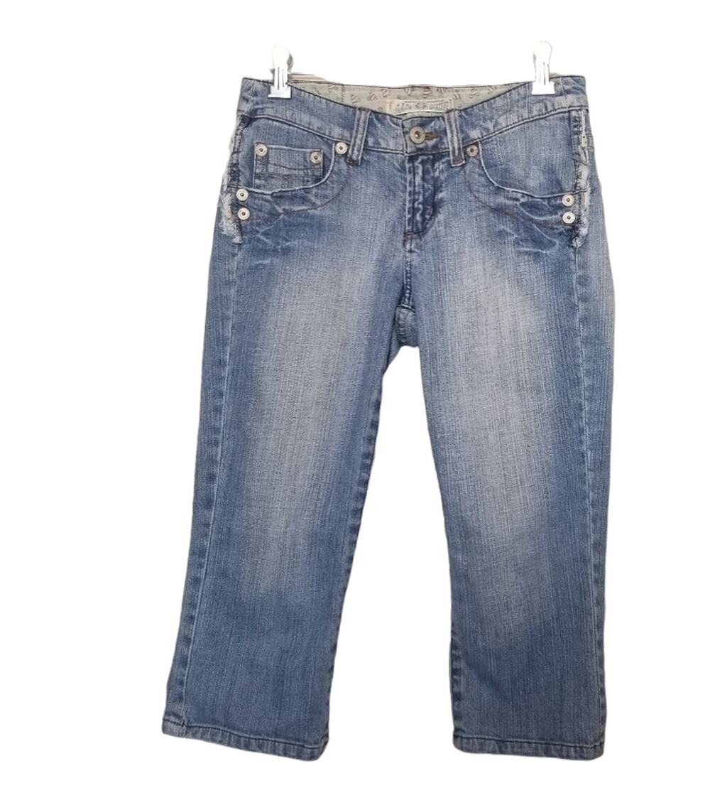 Z. Cavaricci SZ 5 JRS Light Wash Rigid Denim / Jean Capri Pants Retro Style